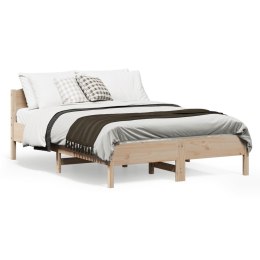 Rama łóżka z wezgłowiem, 120x190 cm, lite drewno sosnowe