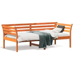Łóżko dzienne, woskowy brąz, 75x190 cm, lite drewno sosnowe