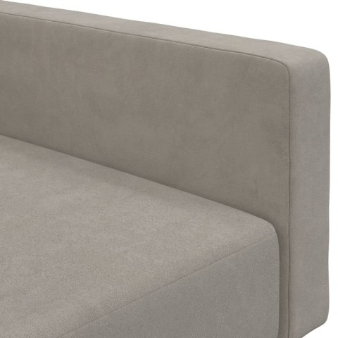 2-osobowa kanapa, jasnoszara, tapicerowana aksamitem