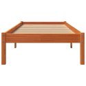 Rama łóżka, woskowy brąz, 100x200 cm, lite drewno sosnowe