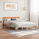 Rama łóżka, woskowy brąz, 140x190 cm, lite drewno sosnowe