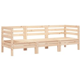 Ogrodowa sofa 3-osobowa, lite drewno sosnowe