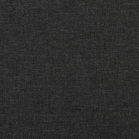 Rozkładana kanapa 2-osobowa, czarna, tapicerowana tkaniną