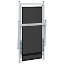 Składane krzesła plażowe, 2 szt., czarne, aluminium i textilene