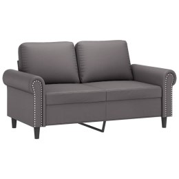 2-osobowa sofa, szary, 120 cm, sztuczna skóra