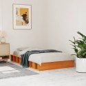 Rama łóżka, woskowy brąz, 100x200 cm, lite drewno sosnowe