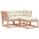 3-cz zestaw mebli ogrodowych z poduszkami, drewno daglezjowe