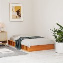 Rama łóżka, woskowy brąz, 75x190 cm, lite drewno sosnowe