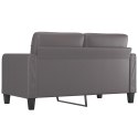 2-osobowa sofa, szary, 140 cm, sztuczna skóra