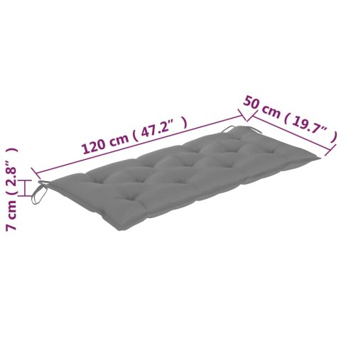 2-os. ławka ogrodowa z poduszką, 120 cm, lity eukaliptus 2-os. ławka ogrodowa z poduszką, 120 cm, lity eukaliptus