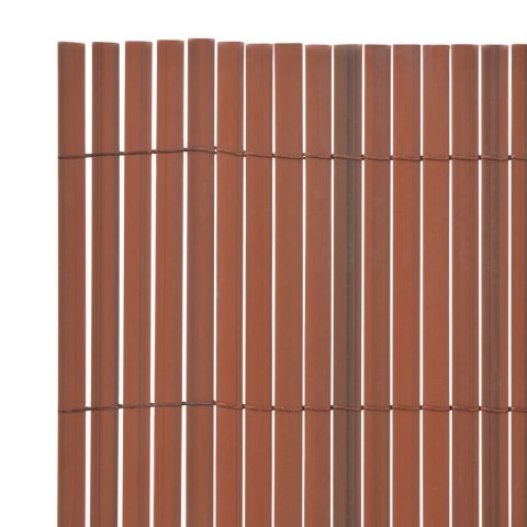 Dwustronne ogrodzenie ogrodowe, PVC, 90x300 cm, brązowe Dwustronne ogrodzenie ogrodowe, PVC, 90x300 cm, brązowe