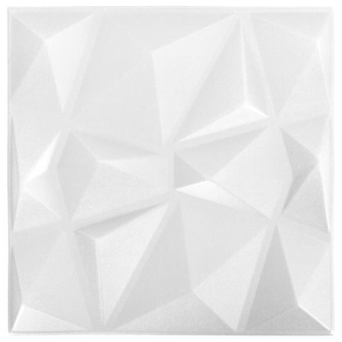 Panele ścienne 3D, 12 szt., 50x50 cm, diamentowa biel, 3 m² Panele ścienne 3D, 12 szt., 50x50 cm, diamentowa biel, 3 m²
