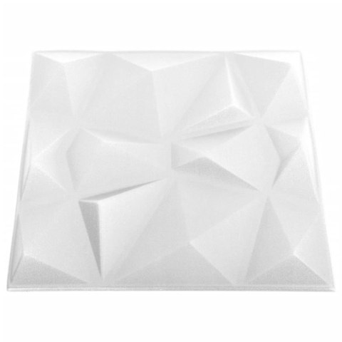 Panele ścienne 3D, 12 szt., 50x50 cm, diamentowa biel, 3 m² Panele ścienne 3D, 12 szt., 50x50 cm, diamentowa biel, 3 m²