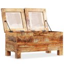 Skrzynia z siedziskiem, lite drewno odzyskane, 80 x 40 x 40 cm