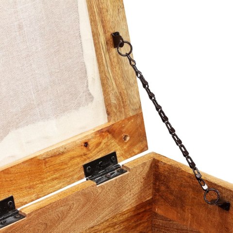 Skrzynia z siedziskiem, lite drewno odzyskane, 80 x 40 x 40 cm