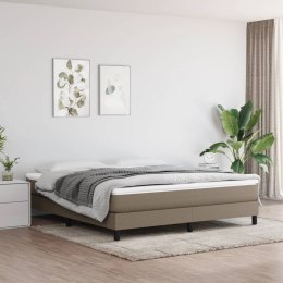 Łóżko kontynentalne z materacem, taupe, tkanina, 180x200 cm