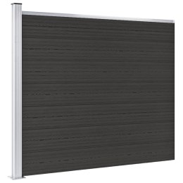 Panel ogrodzeniowy z WPC, 175x146 cm, czarny