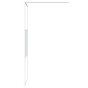 Ścianka prysznicowa, biała, 80x195 cm, przezroczyste szkło ESG