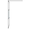 Ścianka prysznicowa, czarna, 115x195 cm, półmrożone szkło ESG