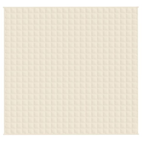 Koc obciążeniowy, kremowy, 220x235 cm, 15 kg, tkanina