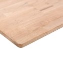 Kwadratowy blat do stolika, 70x70x2,5 cm, surowe drewno dębowe
