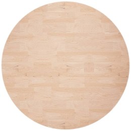 Okrągły blat do stolika, Ø60x4 cm, surowe drewno dębowe