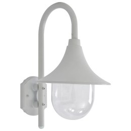 Ścienna lampa ogrodowa, 42 cm, E27, aluminiowa, biała
