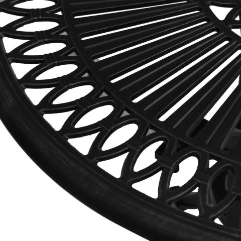 Stół ogrodowy, czarny, 62x62x65 cm, odlewane aluminium