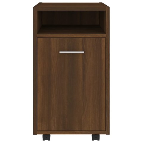 Szafka boczna na kółkach, brązowy dąb, 33x38x60 cm