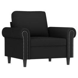 Fotel, czarny, 60 cm, obity aksamitem