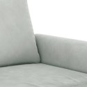 Fotel, jasnoszary, 60 cm, obity aksamitem