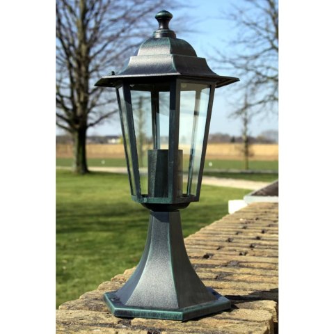 Lampy ogrodowe, 2 szt., ciemnozielone/czarne, aluminium