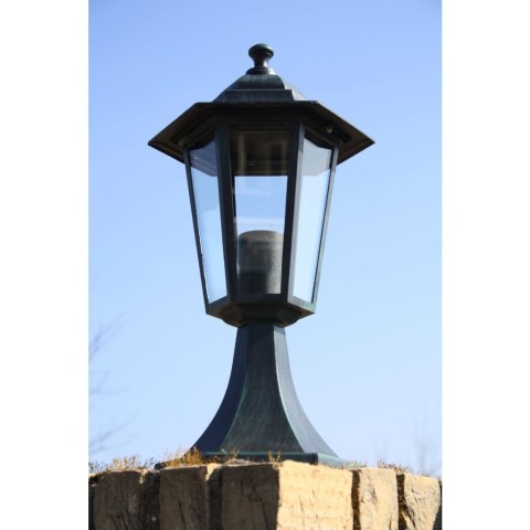Lampy ogrodowe, 2 szt., ciemnozielone/czarne, aluminium