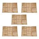 Płytki tarasowe, 30 szt., 50 x 50 cm, drewno, brązowe