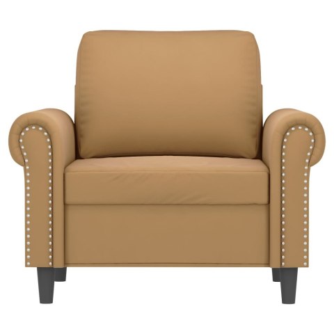 Fotel, brązowy, 60 cm, obity aksamitem