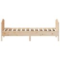 Rama łóżka z wezgłowiem, 100x200 cm, lite drewno sosnowe