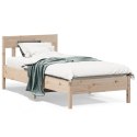 Rama łóżka z wezgłowiem, 90x200 cm, lite drewno sosnowe