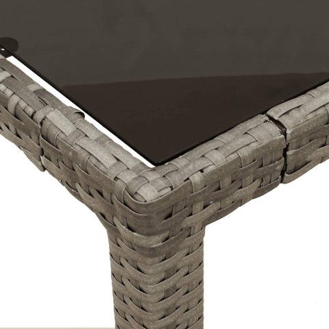 5-cz. zestaw mebli ogrodowych z poduszkami, szary, rattan PE