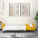 2-osobowa kanapa, żółta, tapicerowana aksamitem