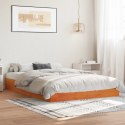 Rama łóżka, woskowy brąz, 120x200 cm, lite drewno sosnowe