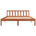 Rama łóżka, woskowy brąz, 150x200 cm, lite drewno sosnowe