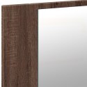 Szafka łazienkowa z lustrem i LED, brązowy dąb, 90x12x45, akryl