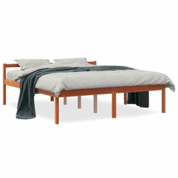 Łóżko dla seniora, woskowy brąz, 160x200cm, lite drewno sosnowe