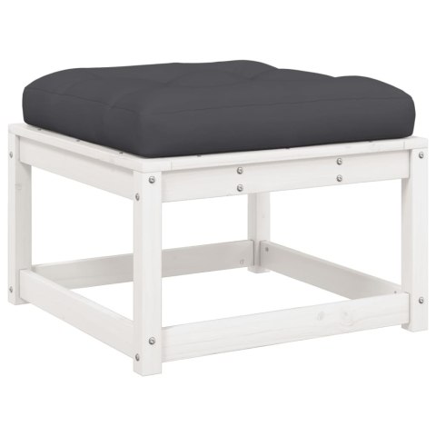 8-cz. zestaw wypoczynkowy do ogrodu, z poduszkami, biała sosna