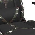 Fotel gamingowy, czarny i moro, sztuczna skóra