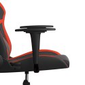 Masujący fotel gamingowy, czarno-czerwony, sztuczna skóra