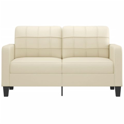 2-osobowa sofa, kremowy, 140 cm, sztuczna skóra 2-osobowa sofa, kremowy, 140 cm, sztuczna skóra