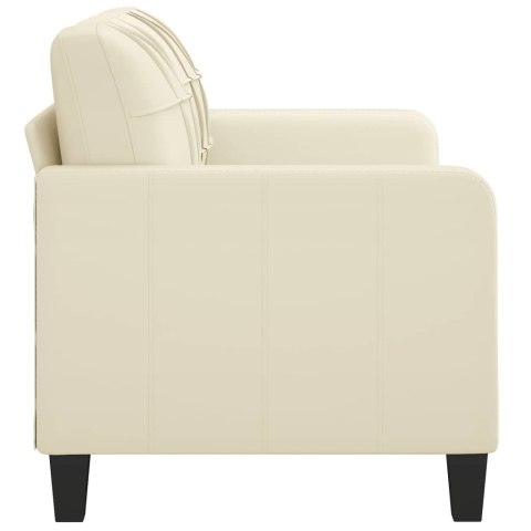 2-osobowa sofa, kremowy, 140 cm, sztuczna skóra 2-osobowa sofa, kremowy, 140 cm, sztuczna skóra