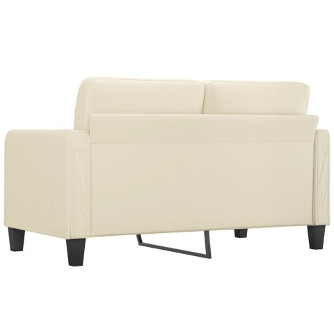 2-osobowa sofa, kremowy, 140 cm, sztuczna skóra 2-osobowa sofa, kremowy, 140 cm, sztuczna skóra