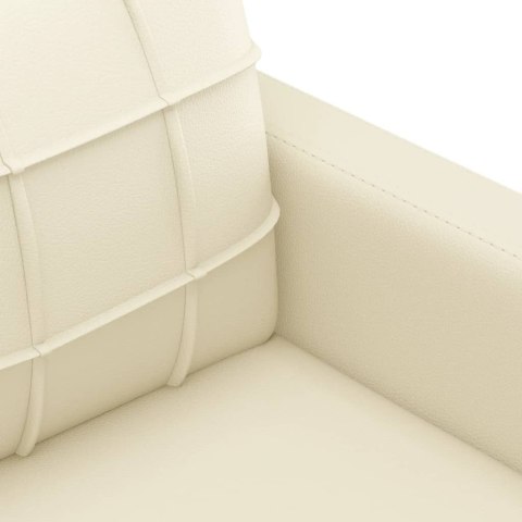 2-osobowa sofa, kremowy, 140 cm, sztuczna skóra 2-osobowa sofa, kremowy, 140 cm, sztuczna skóra